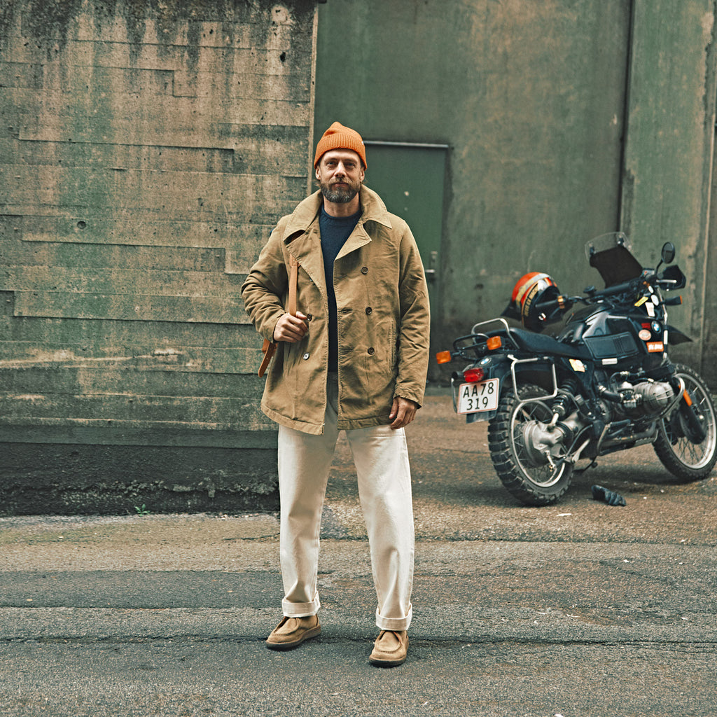 CHESAPEAKE'S - Fatigue Pant Denim Selvedge - Råhvid