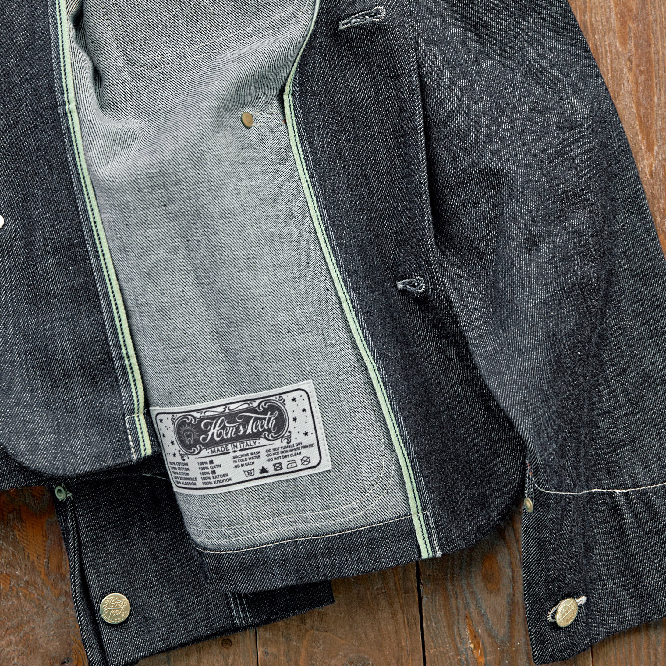 Hen's Teeth Italy - WORK JACKET SELVEDGE DENIM
