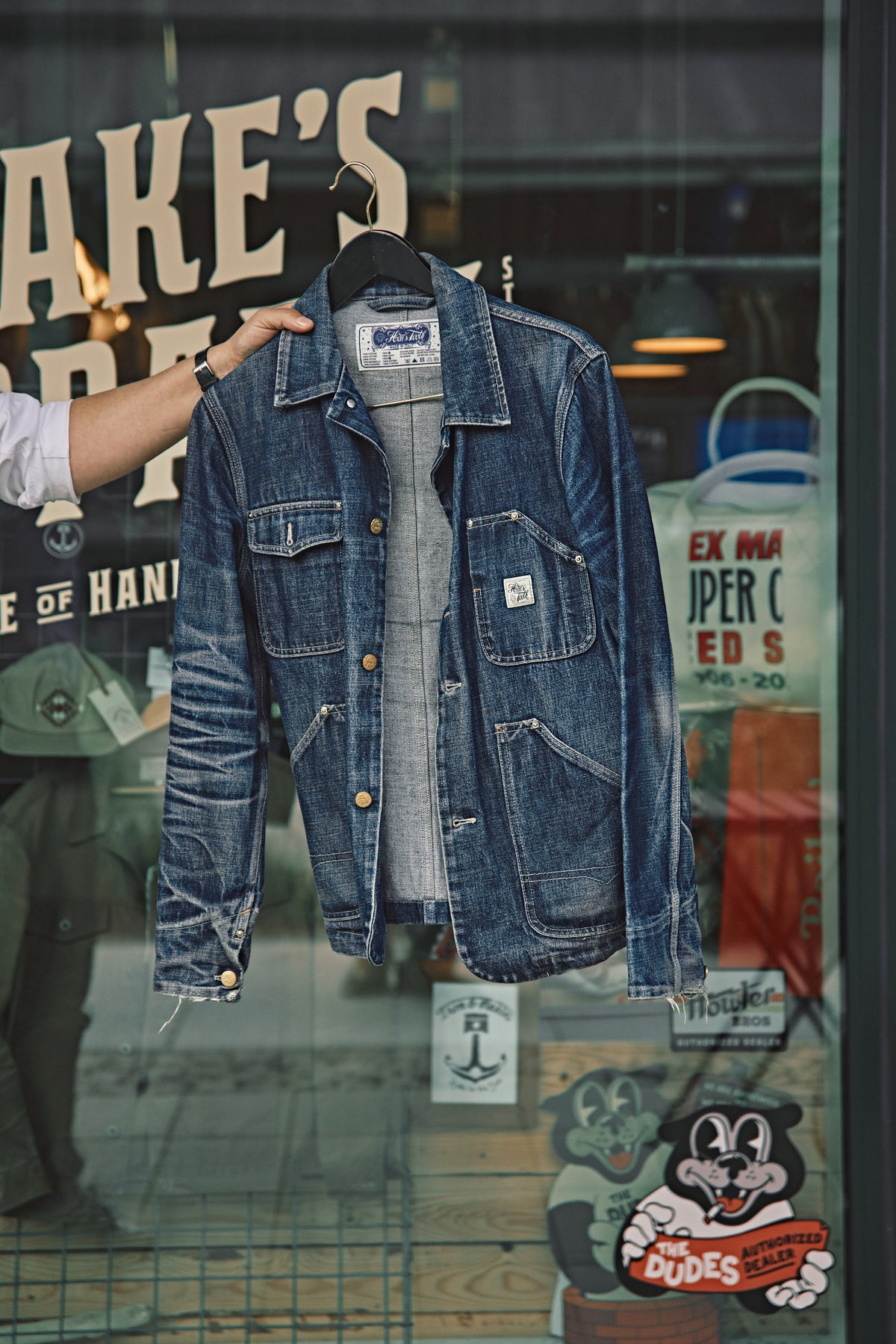 Hen's Teeth Italy - WORK JACKET SELFEDGE DENIM