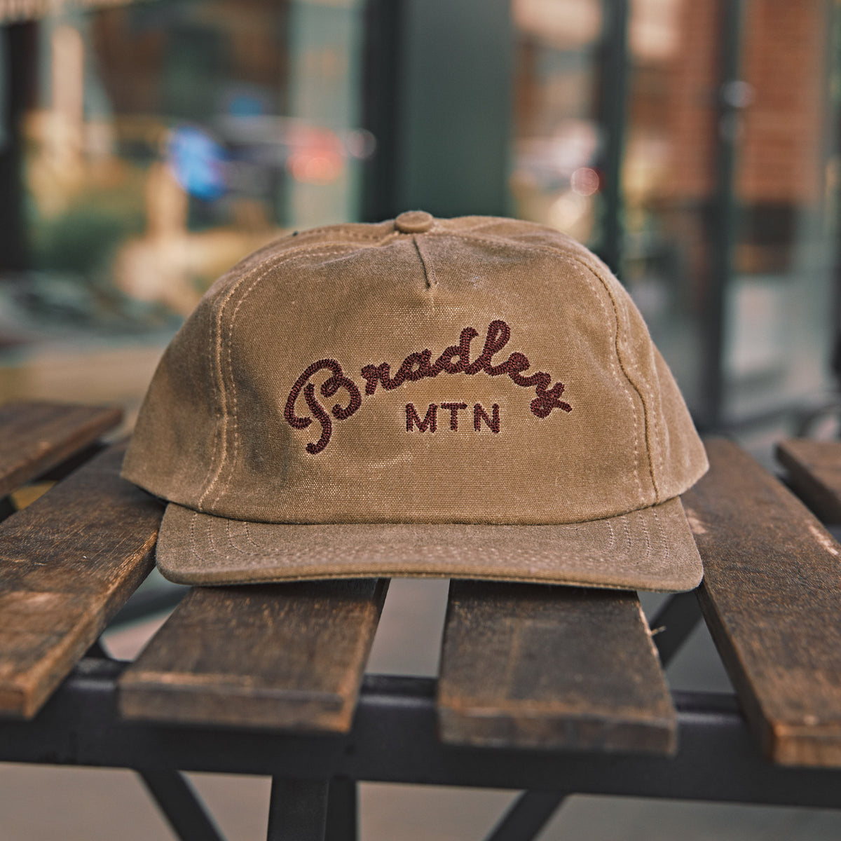 Bradley Mountain - Waxed Chainstitch Camper Cap - Tan