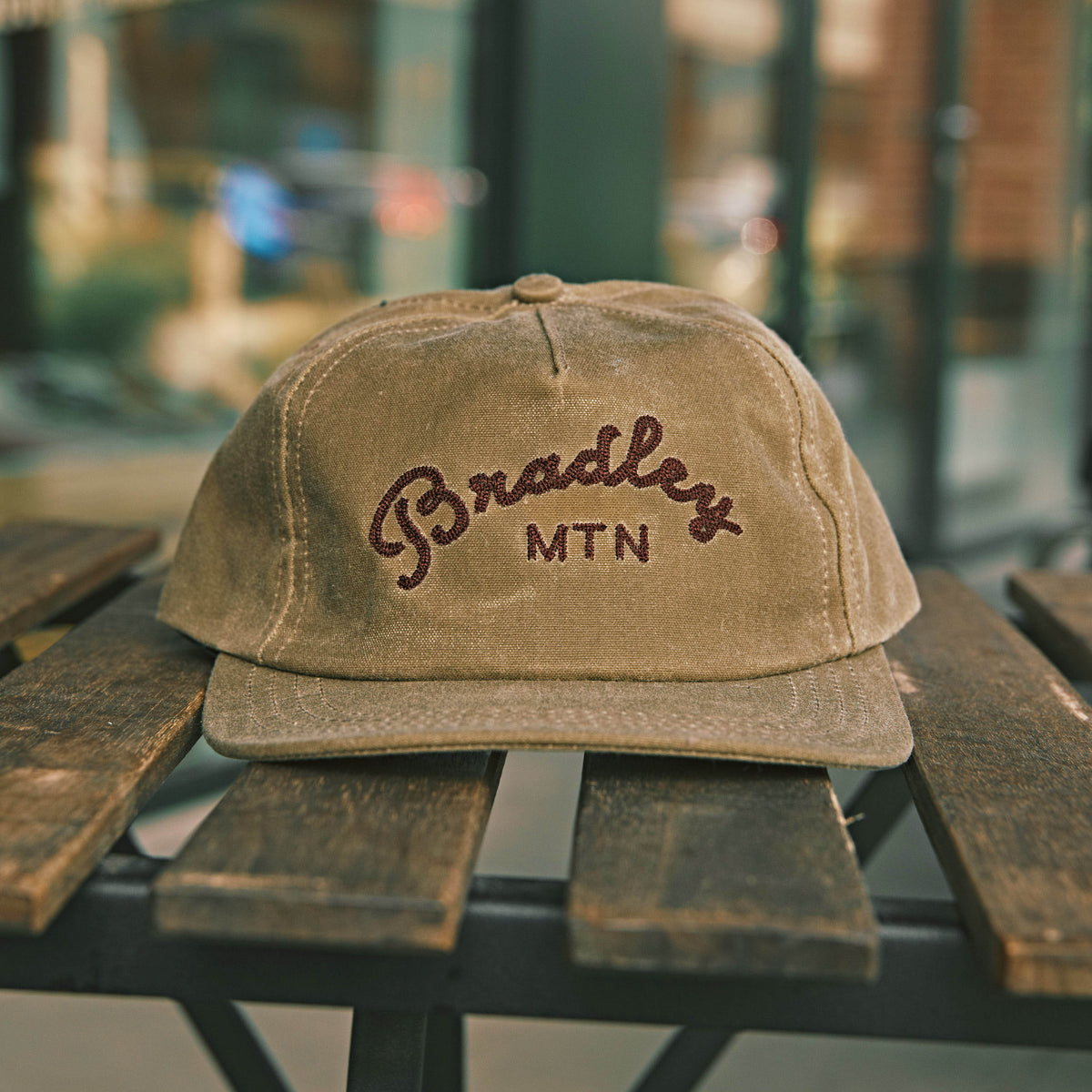 Bradley Mountain - Waxed Chainstitch Camper Cap - Tan