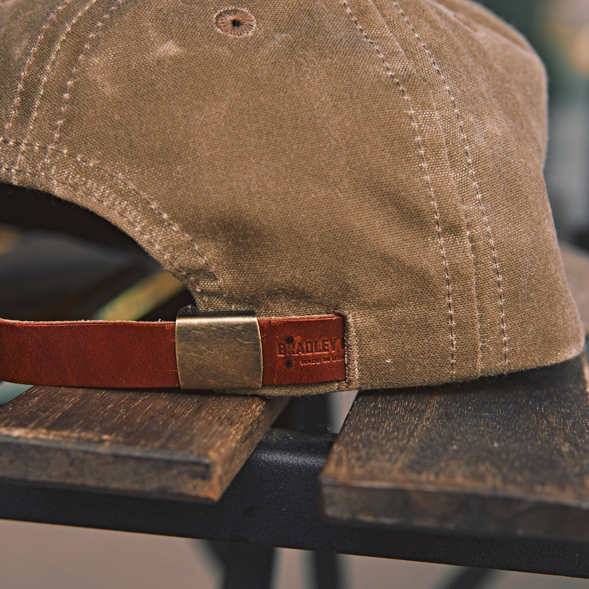 Bradley Mountain - Waxed Chainstitch Camper Cap - Tan