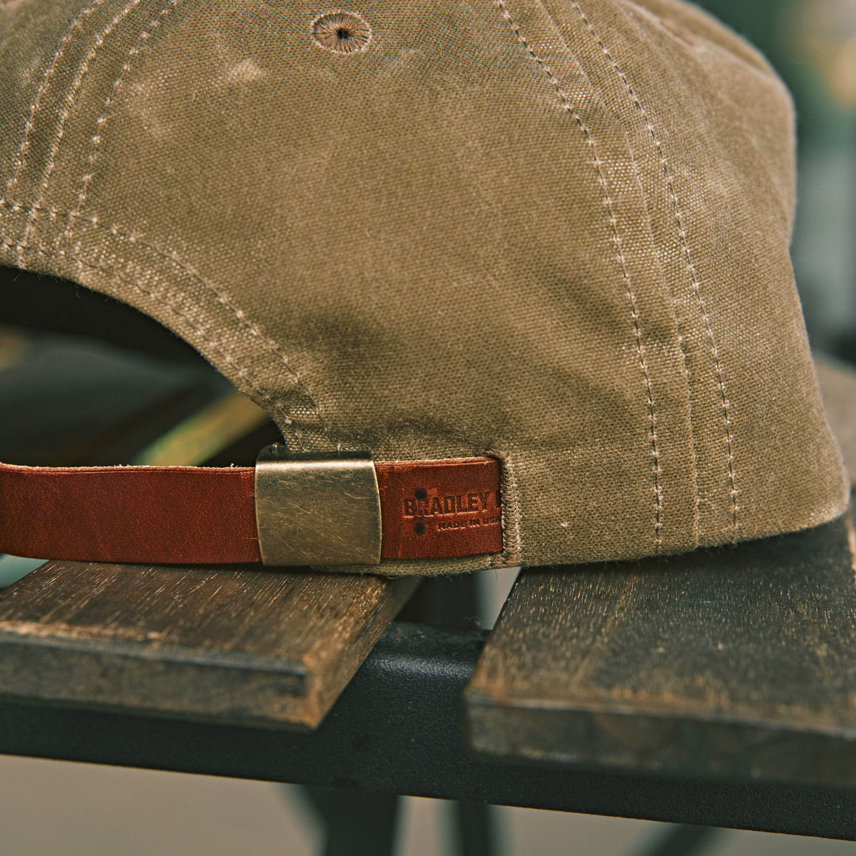 Bradley Mountain - Waxed Chainstitch Camper Cap - Tan