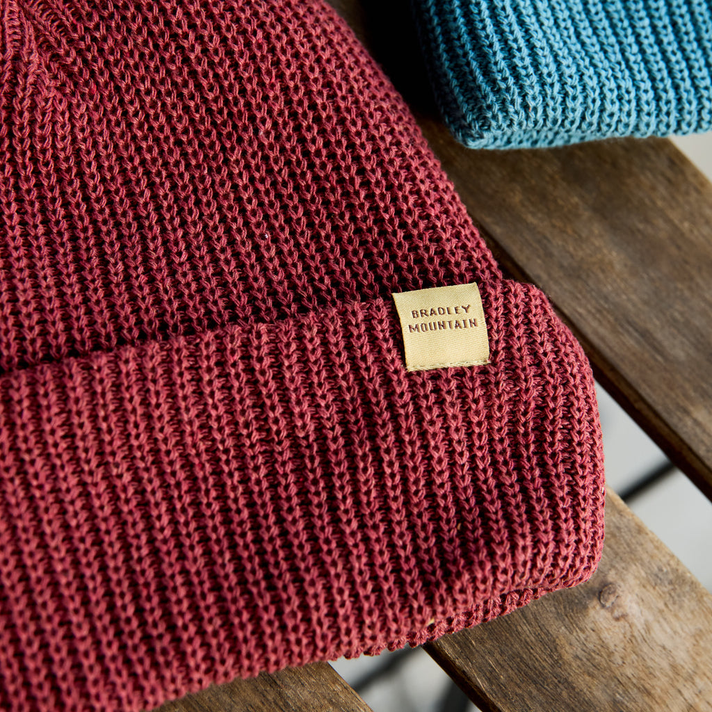 Bradley Mountain - Cotton Watch Beanie - Brick Red