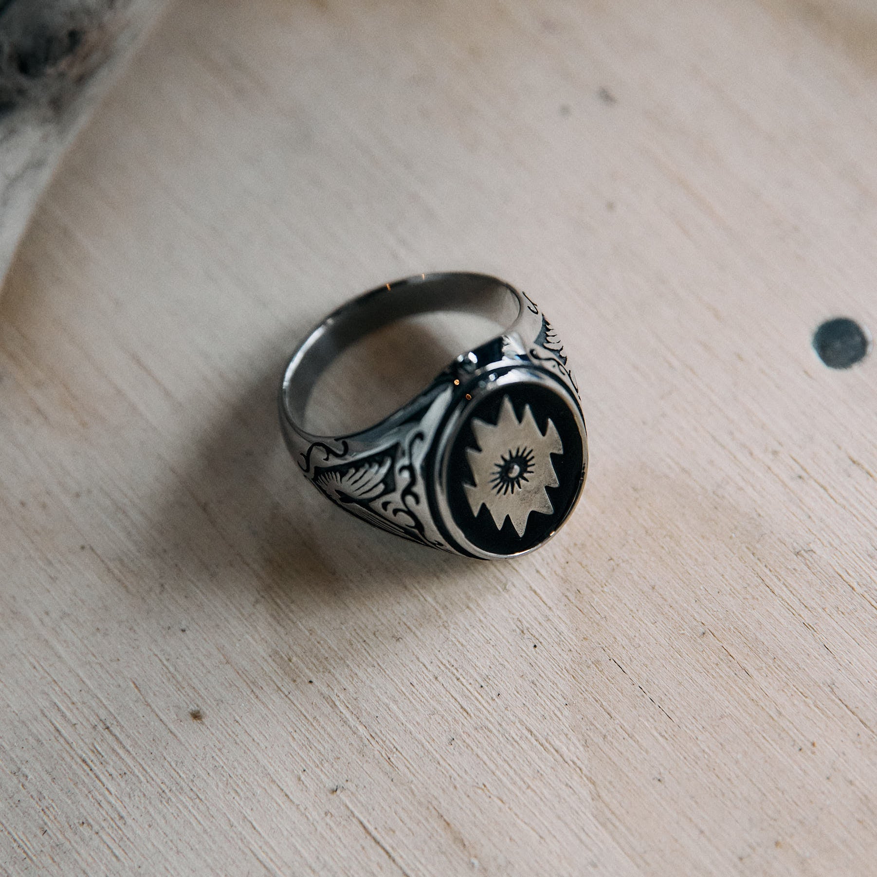 Black pearl Creations - South western signet ring black