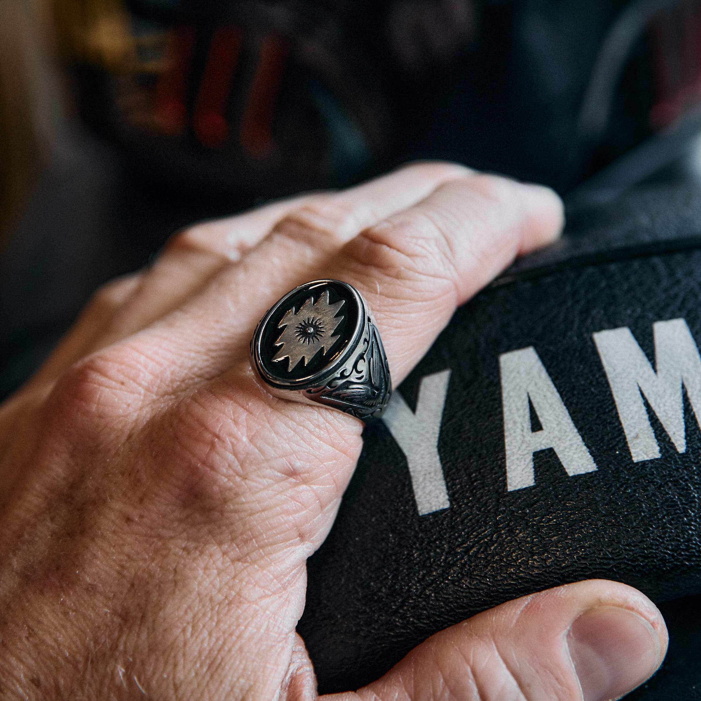 Black pearl Creations - South western signet ring black