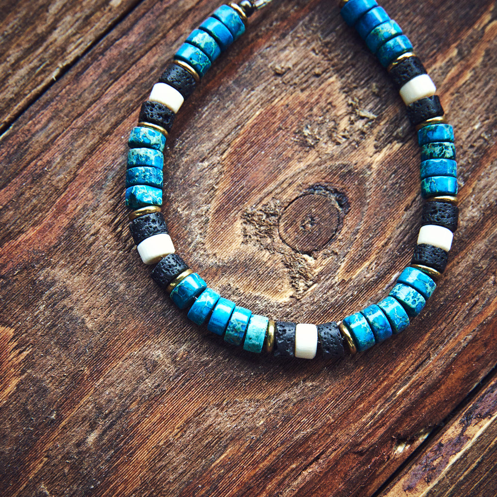 Armbånd - Imperial Heishi - Ocean Blue
