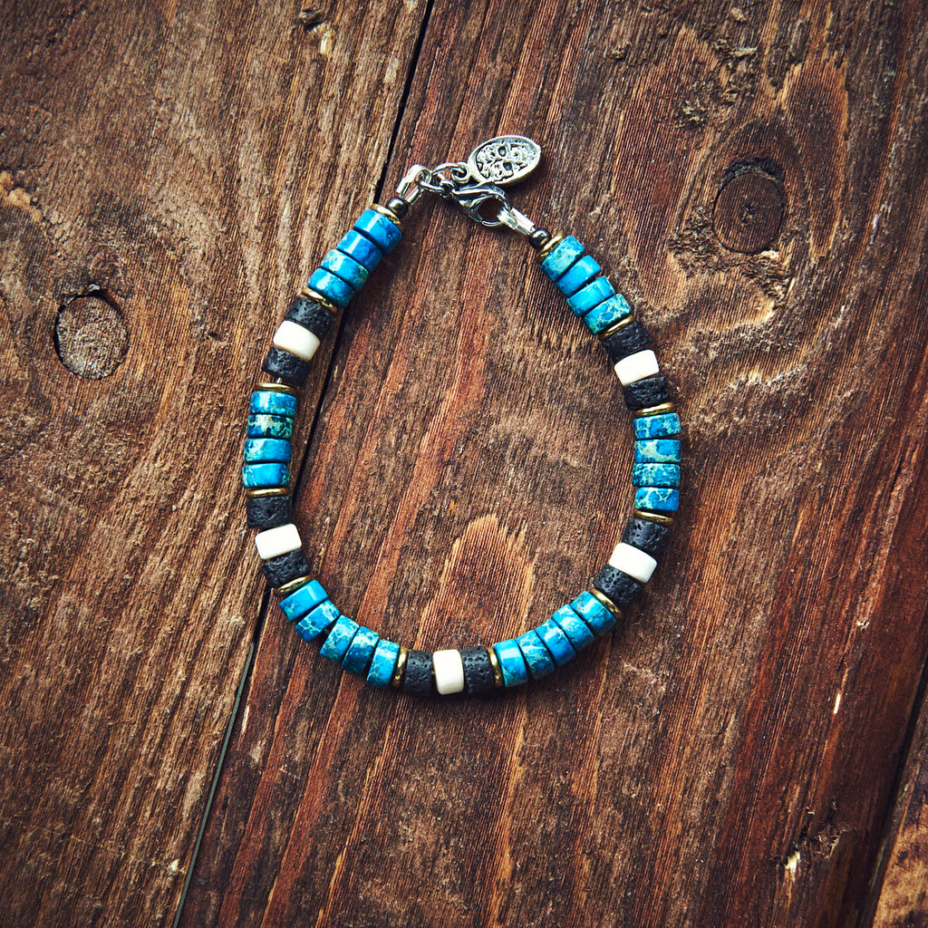 Armbånd - Imperial Heishi - Ocean Blue