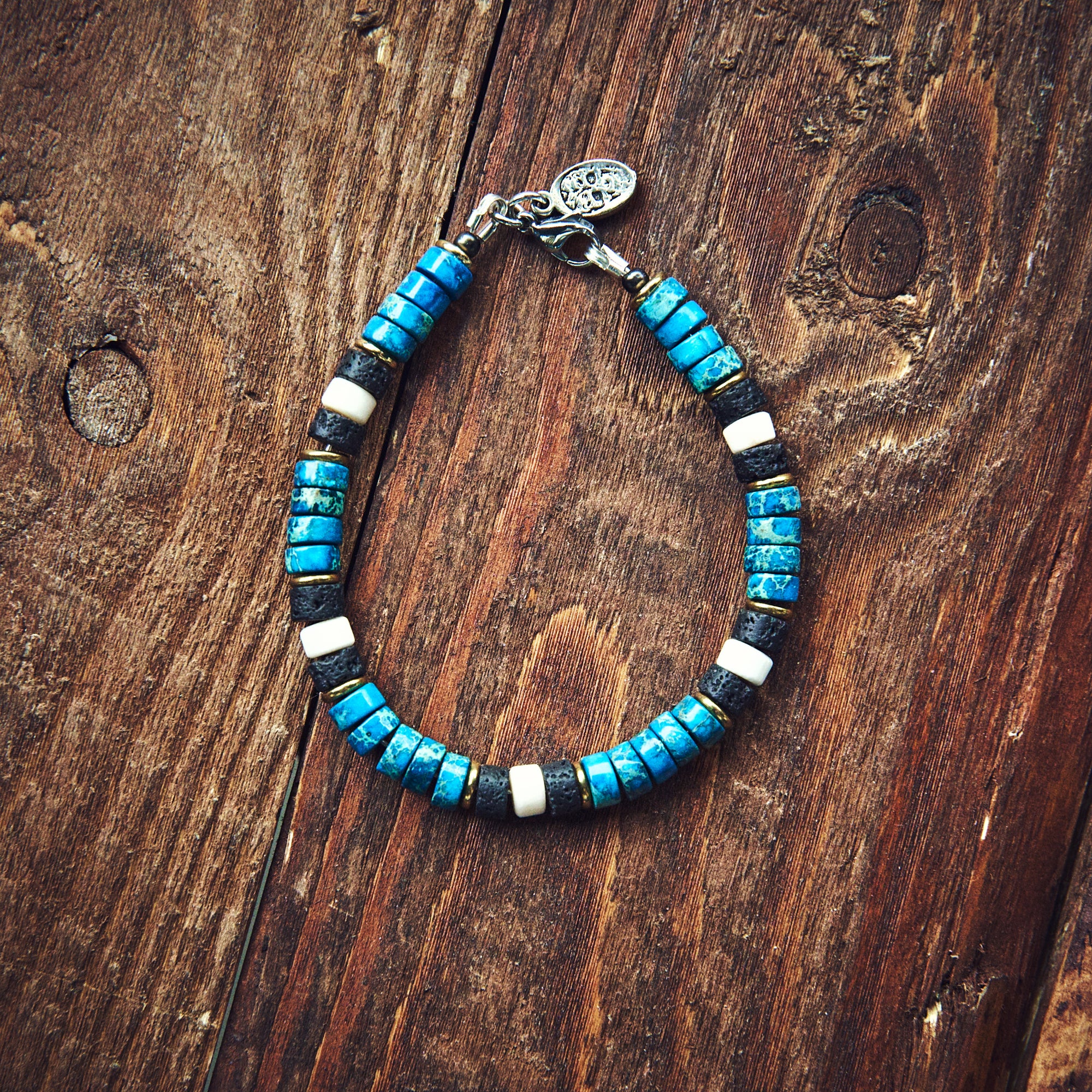 Armbånd - Imperial Heishi - Ocean Blue