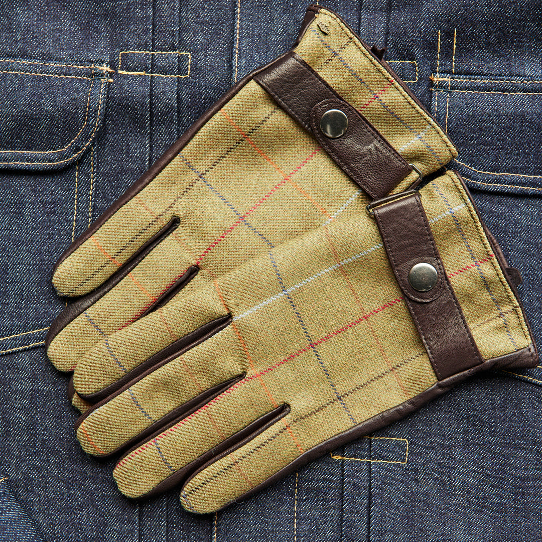 MJM GLOVES JAKE LEATHER/WOOL DARK CURRY