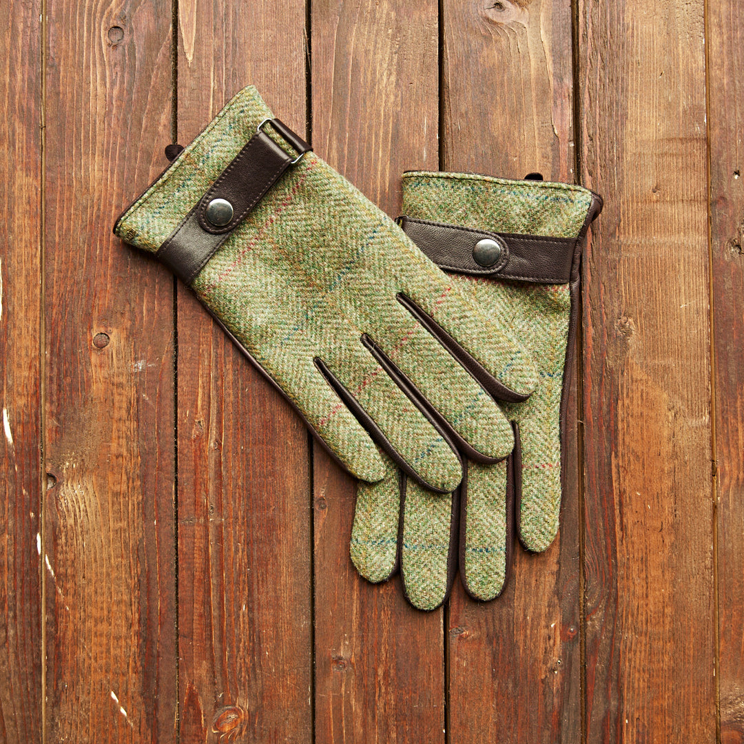 MJM Handsker Kyle Leather/Wool Green