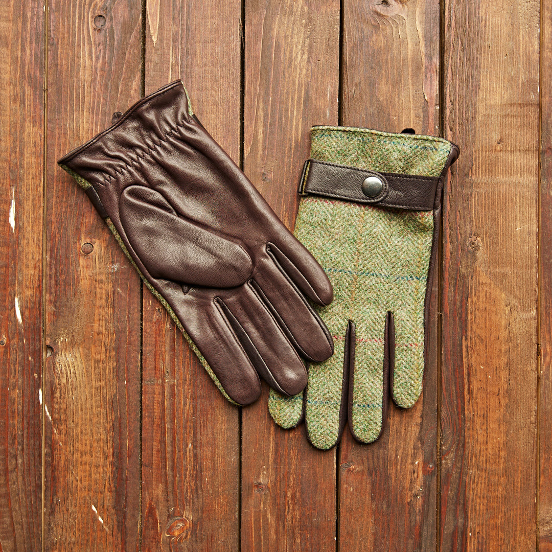 MJM Handsker Kyle Leather/Wool Green