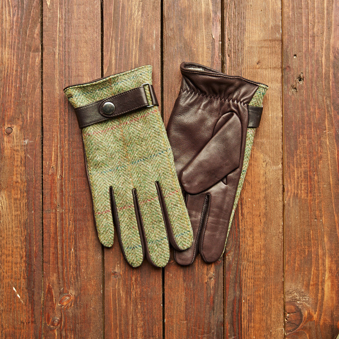 MJM Handsker Kyle Leather/Wool Green