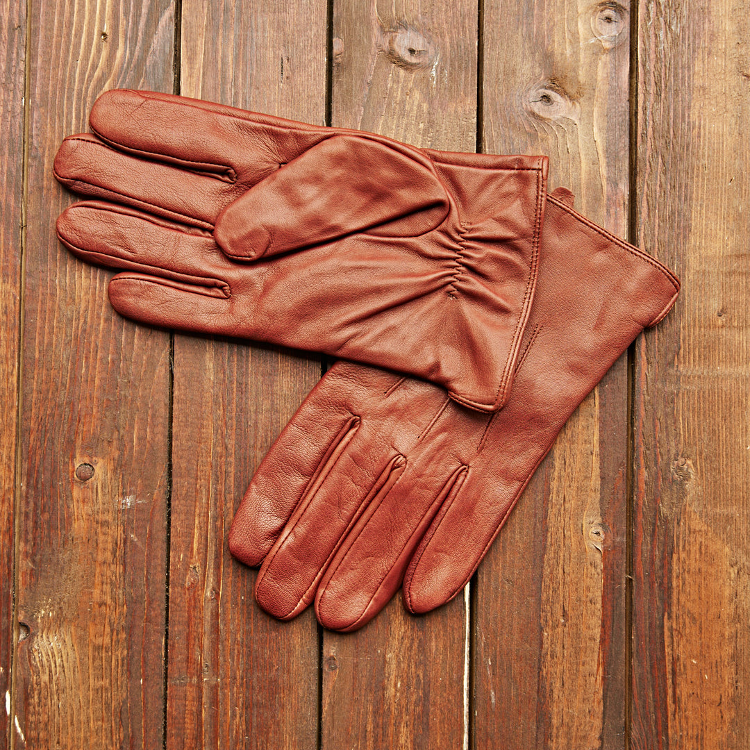 MJM GLOVES JOEY LEATHER CHESTNUT