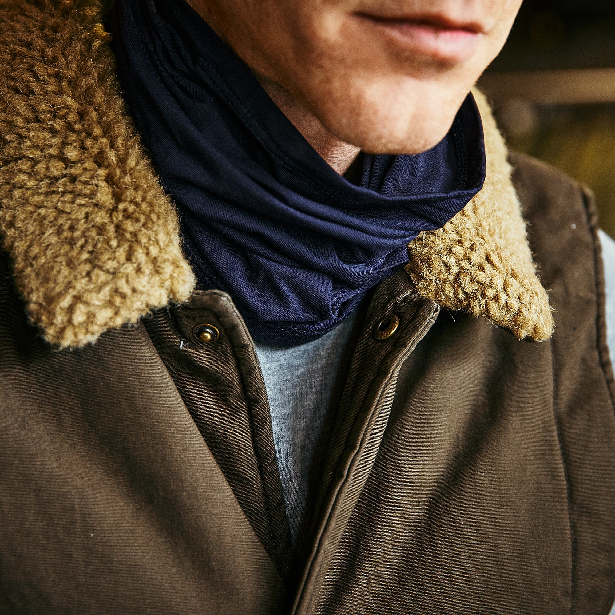 MJM - NECK WARMER - NAVY BAMBOO