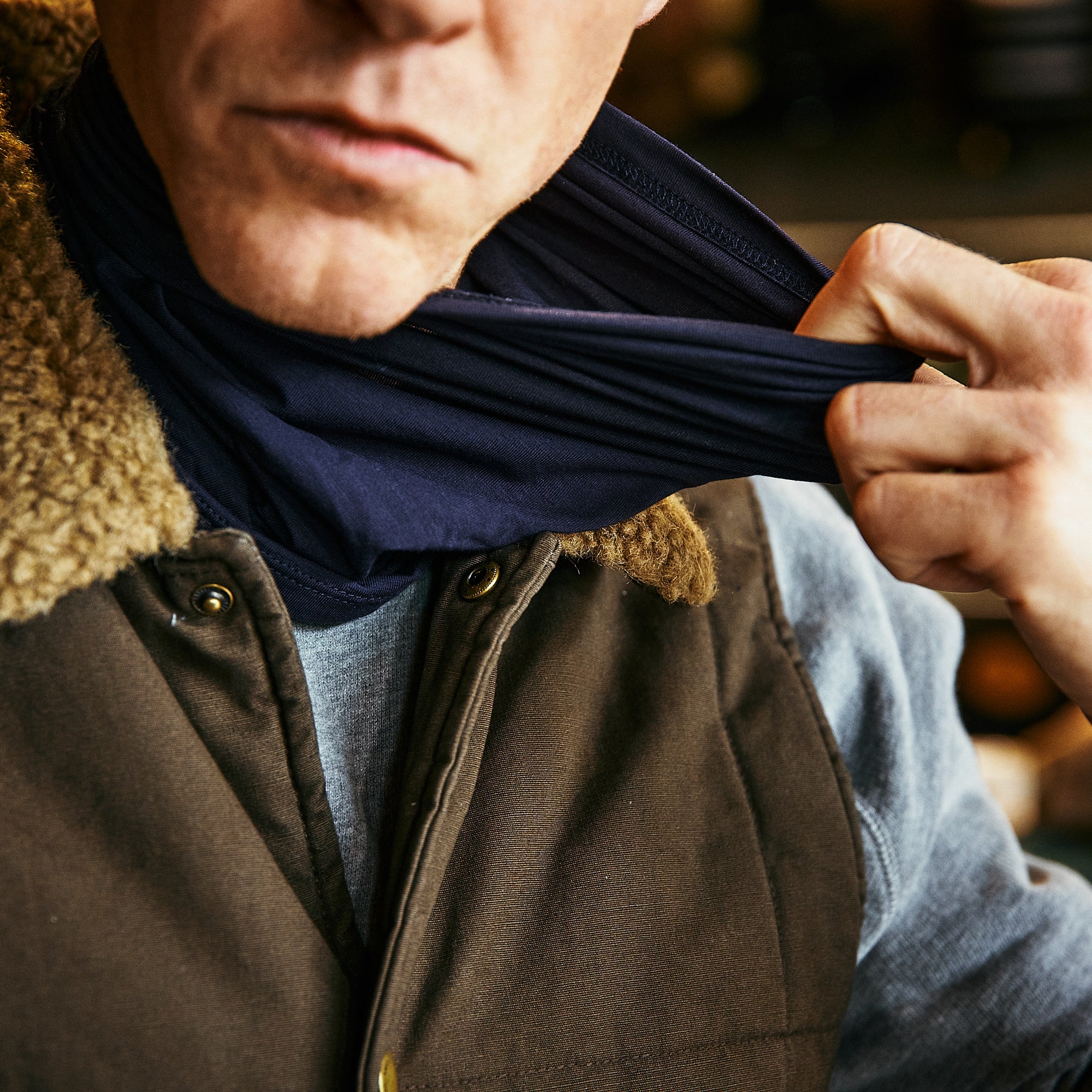 MJM - NECK WARMER - NAVY BAMBOO