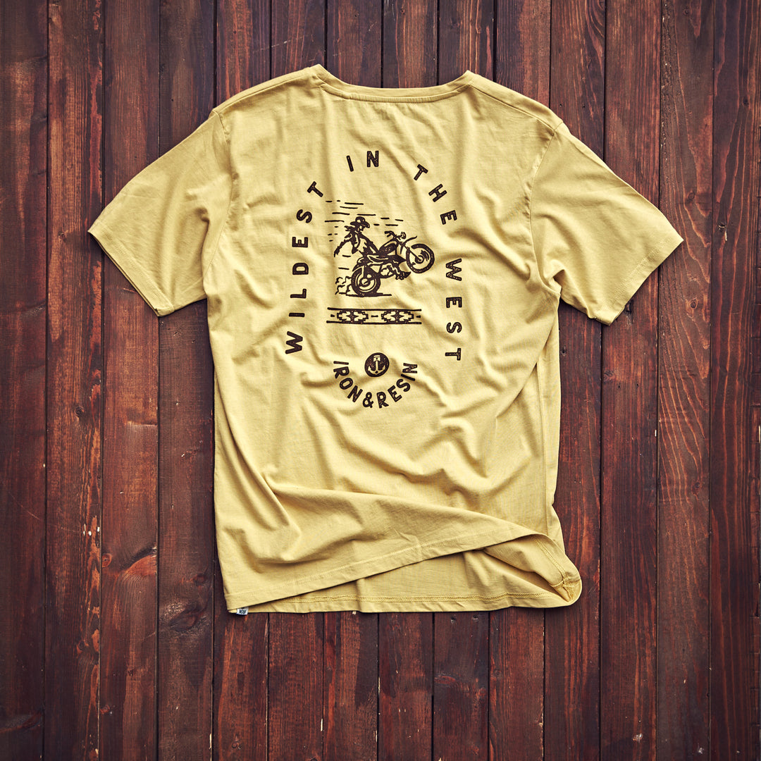 IRON & RESIN - T-SHIRT -"WILD WEST"- YELLOW