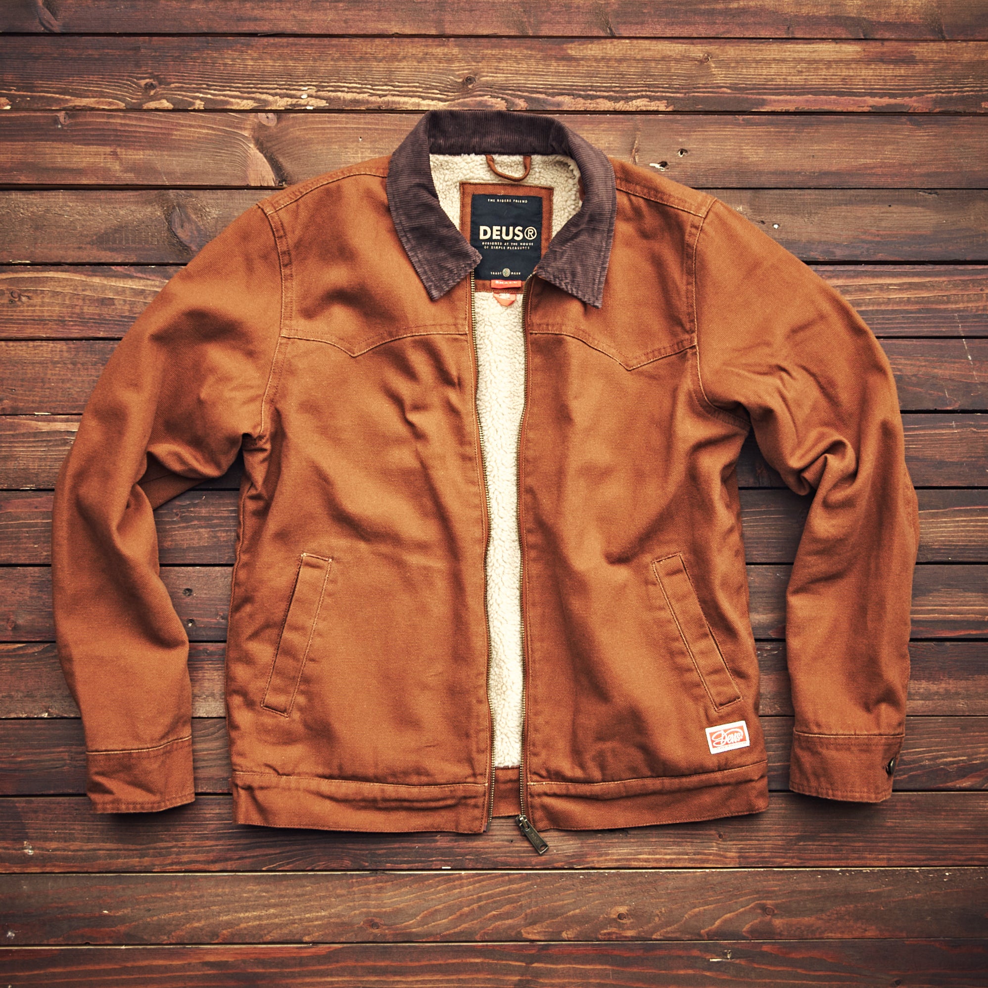 Deus ex machina - hawk canvas jacket - brown