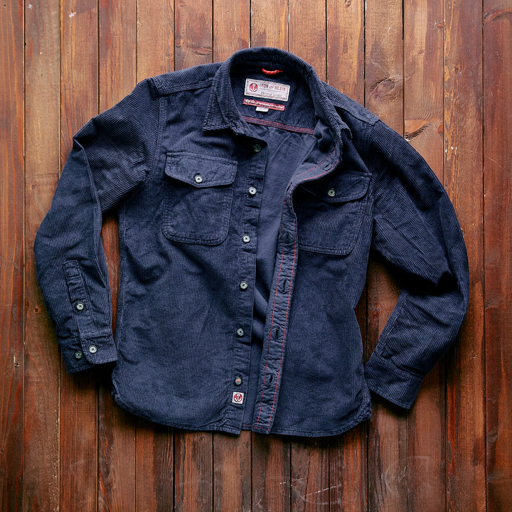 Iron & Resin - Forest Corduroy Shirt - Blue