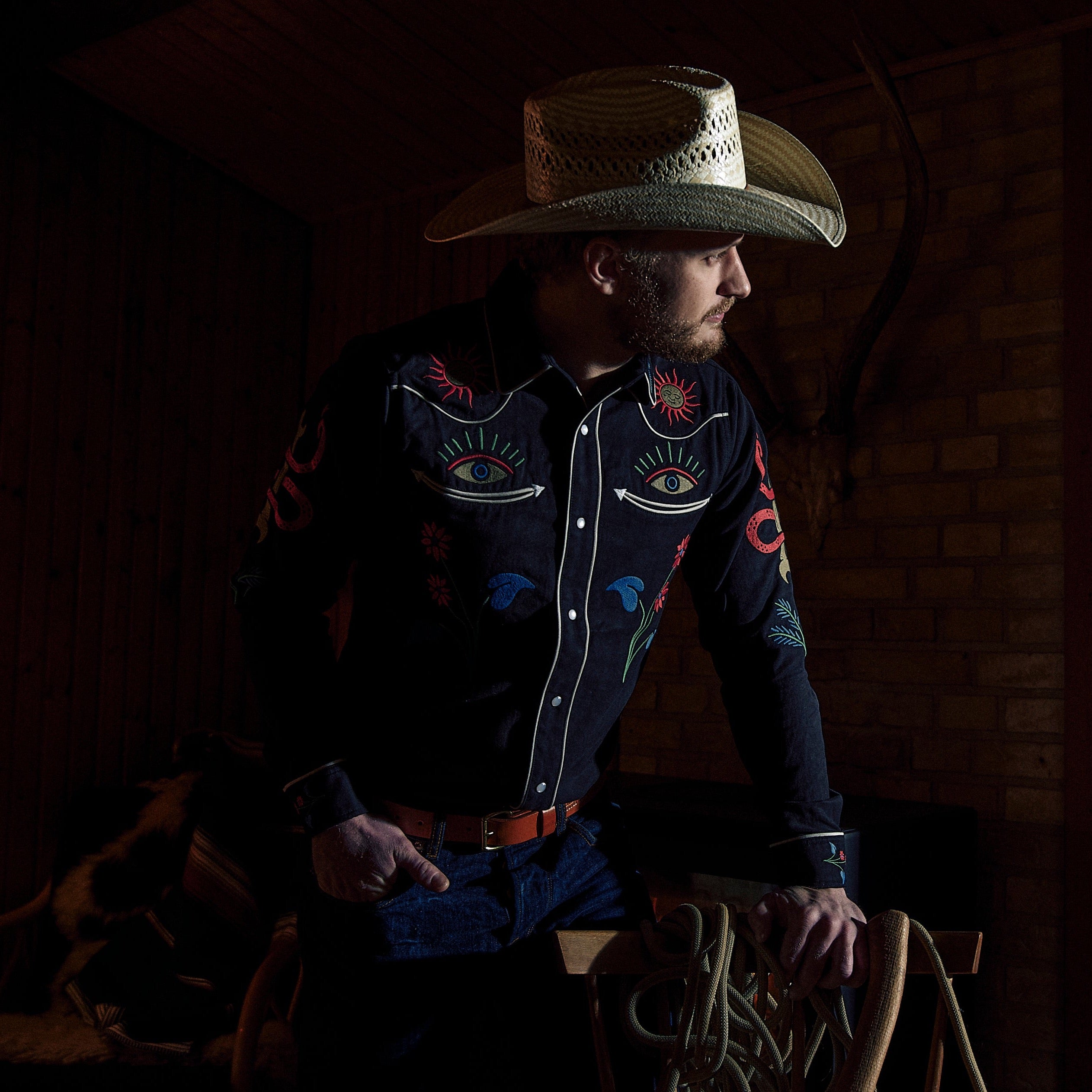 ROARK -  "On The Range" Long Sleeve Skjorte - Sort