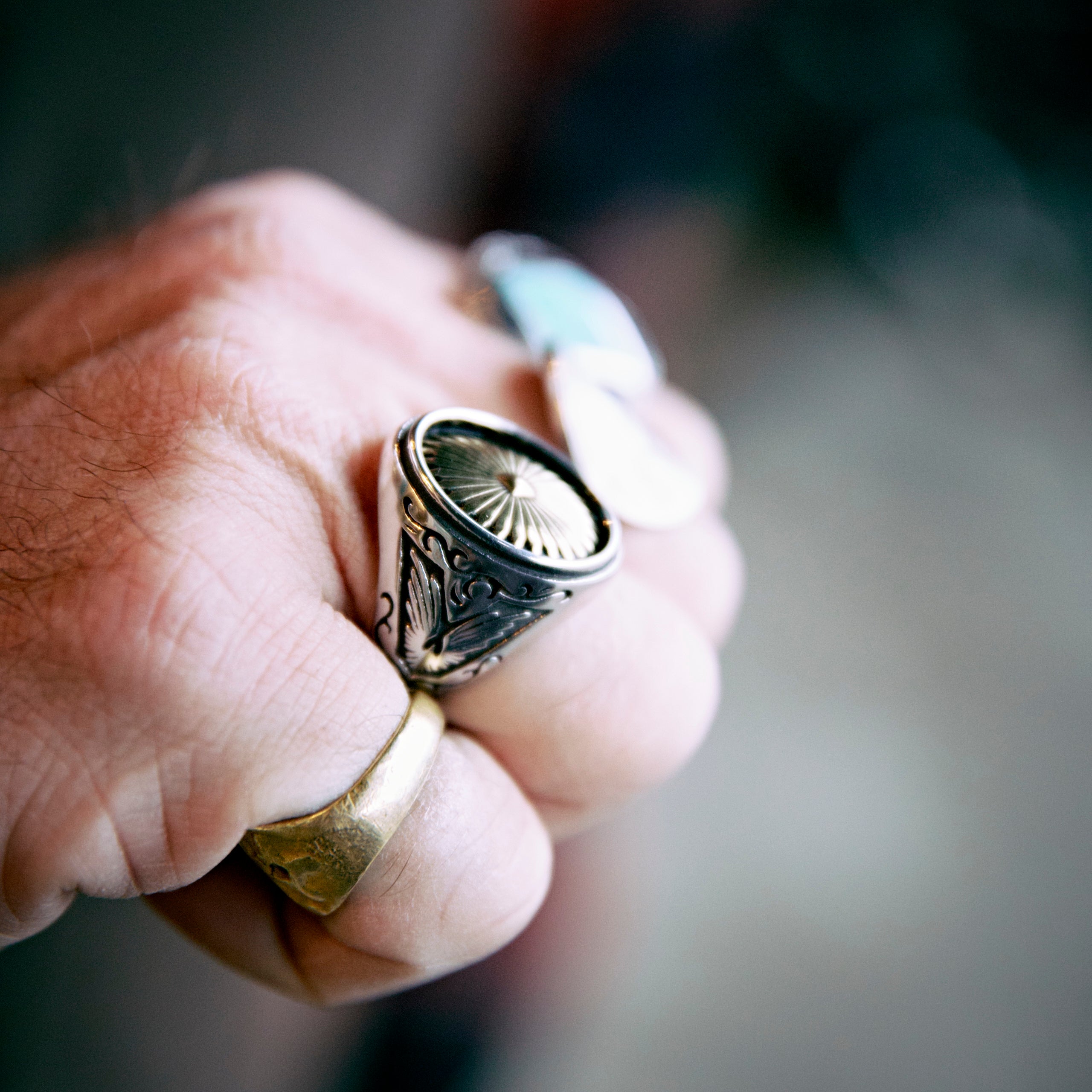 Black Pearl - Concho Ring