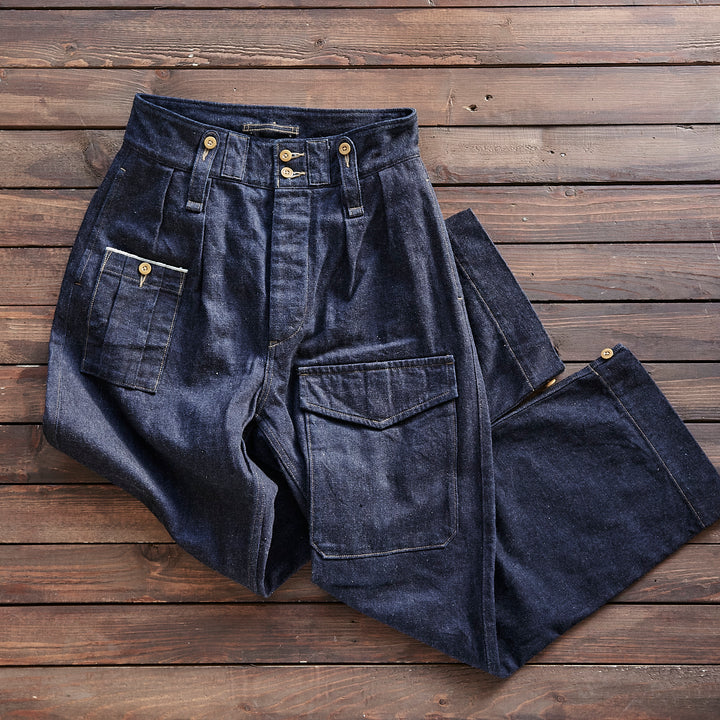 Nigel Cabourn - BRITISH ARMY PANT LOOSE DENIM BLUE