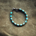 Bracelet - Turquoise Heishi/Bronze bracelet
