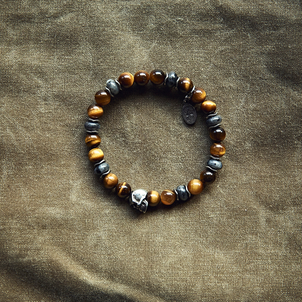 Armbånd - Bronzite bracelet - skull