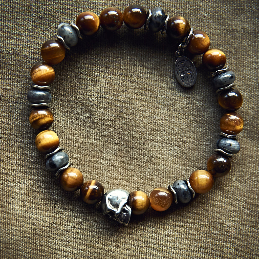 Armbånd - Bronzite bracelet - skull