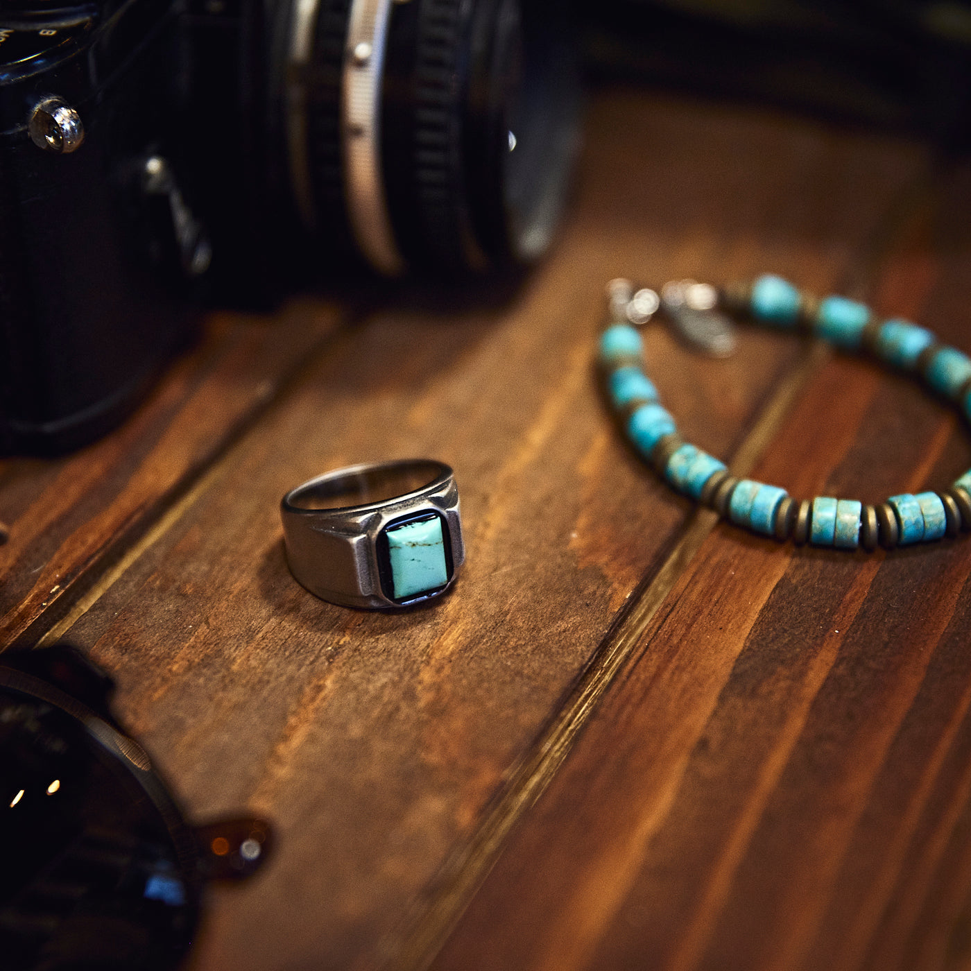 Black Pearl Créations -  Signet Ring Turquoise