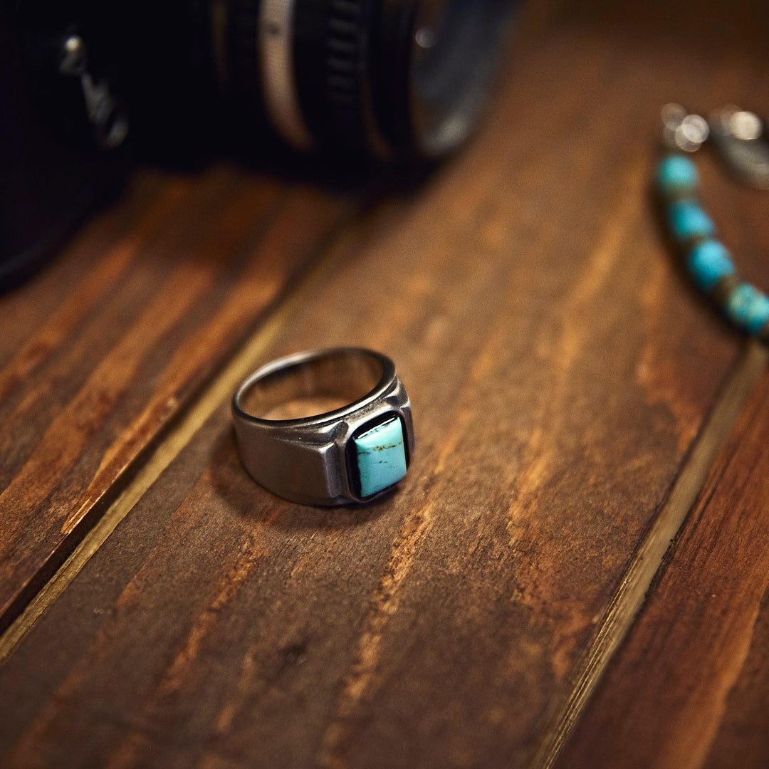 Black Pearl Créations - Signet Ring Turquoise