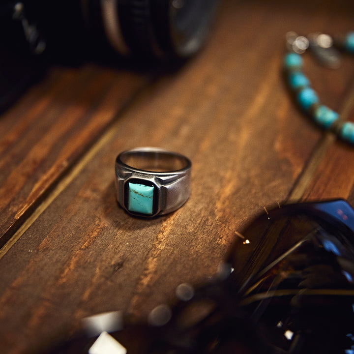 Black Pearl Créations - Signet Ring Turquoise