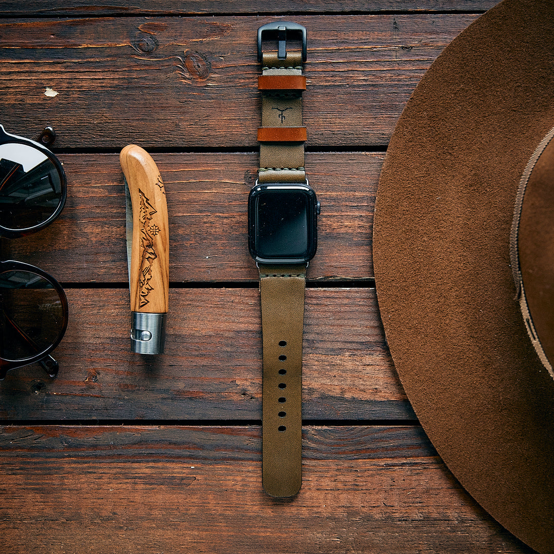 BEXAR GOODS - Watch strap for Apple Watch (large frame) - light cognac