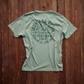 Iron & Resin - Brand Button Pocket tee green