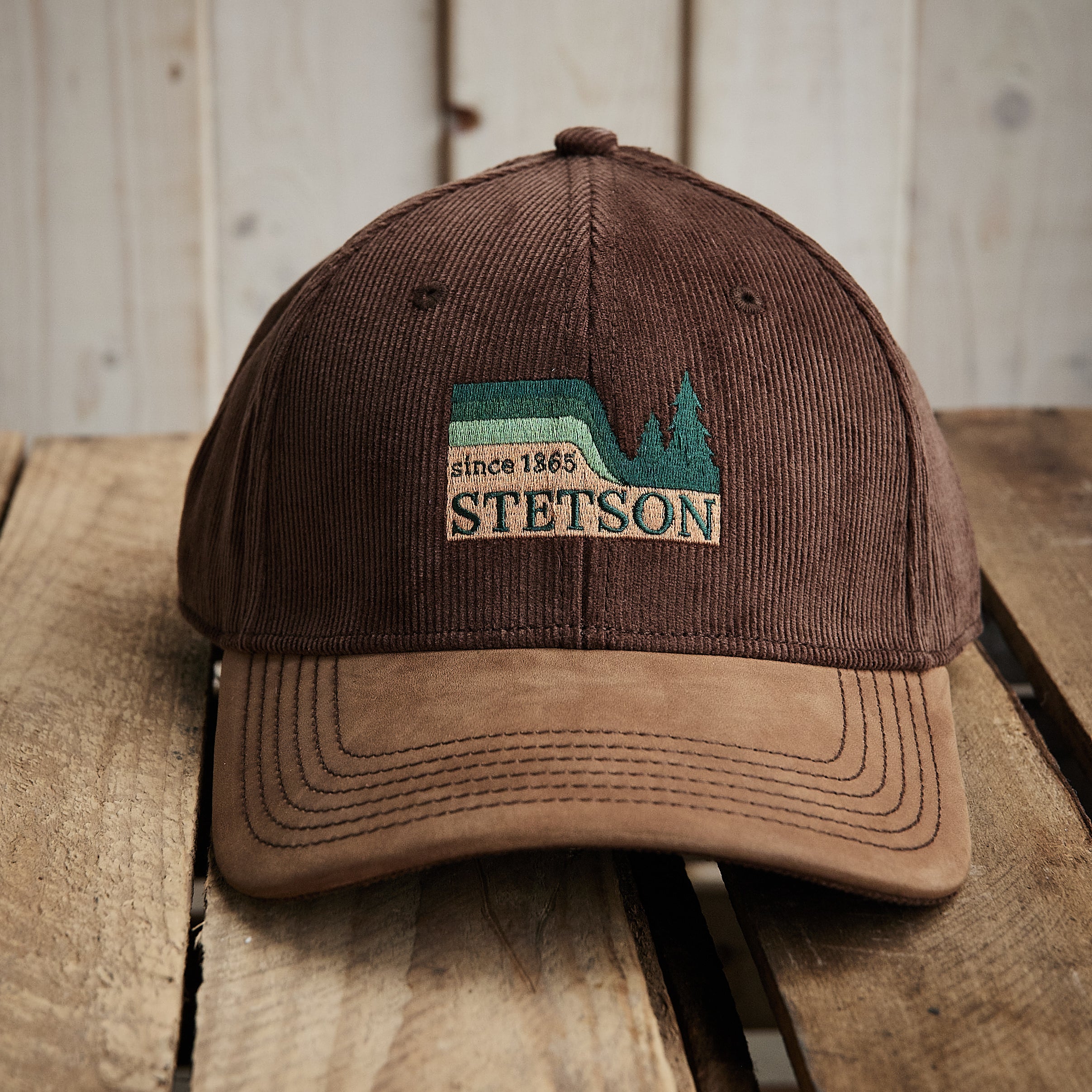 Stetson - Cap - Fløjl/læder