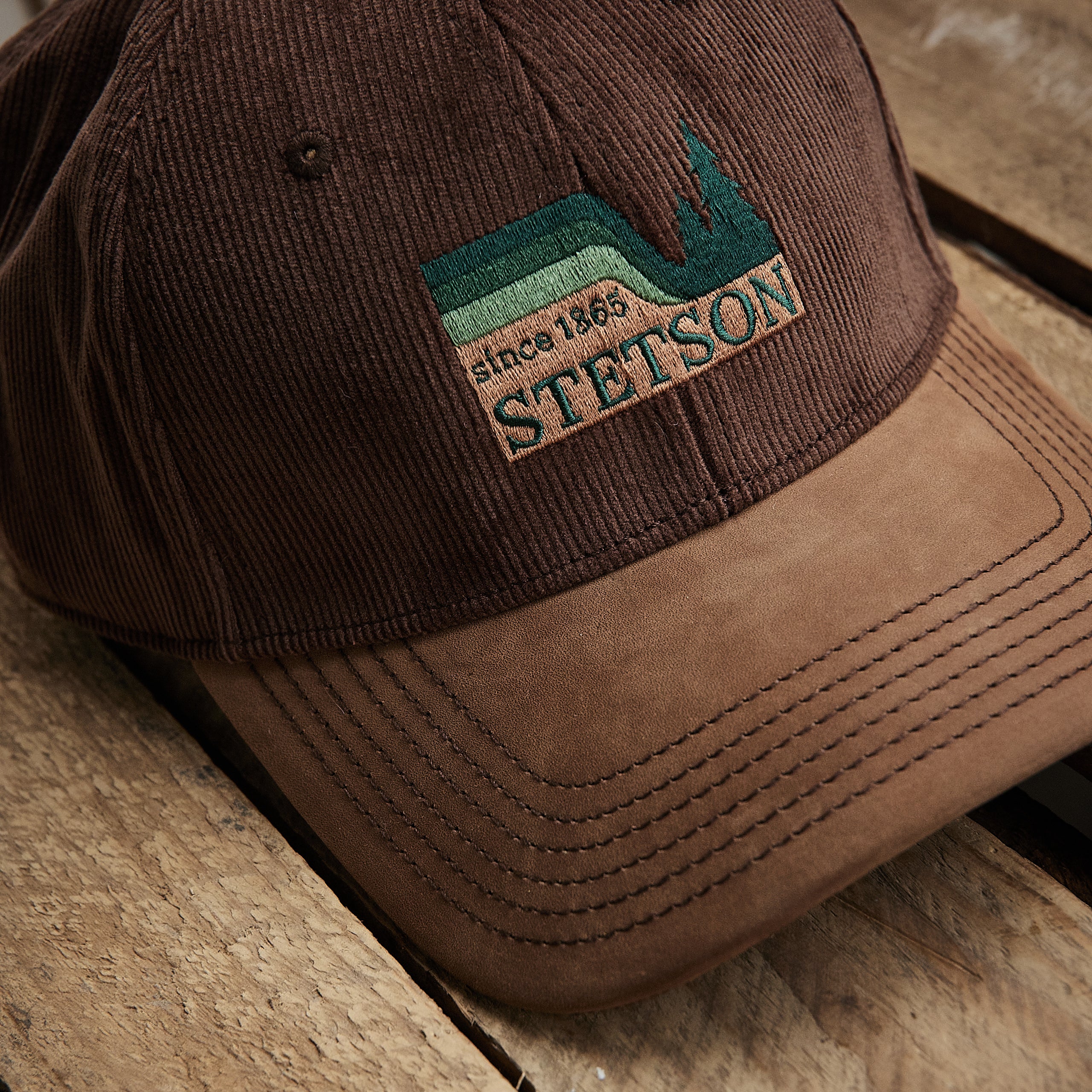 Stetson - Cap - Fløjl/læder