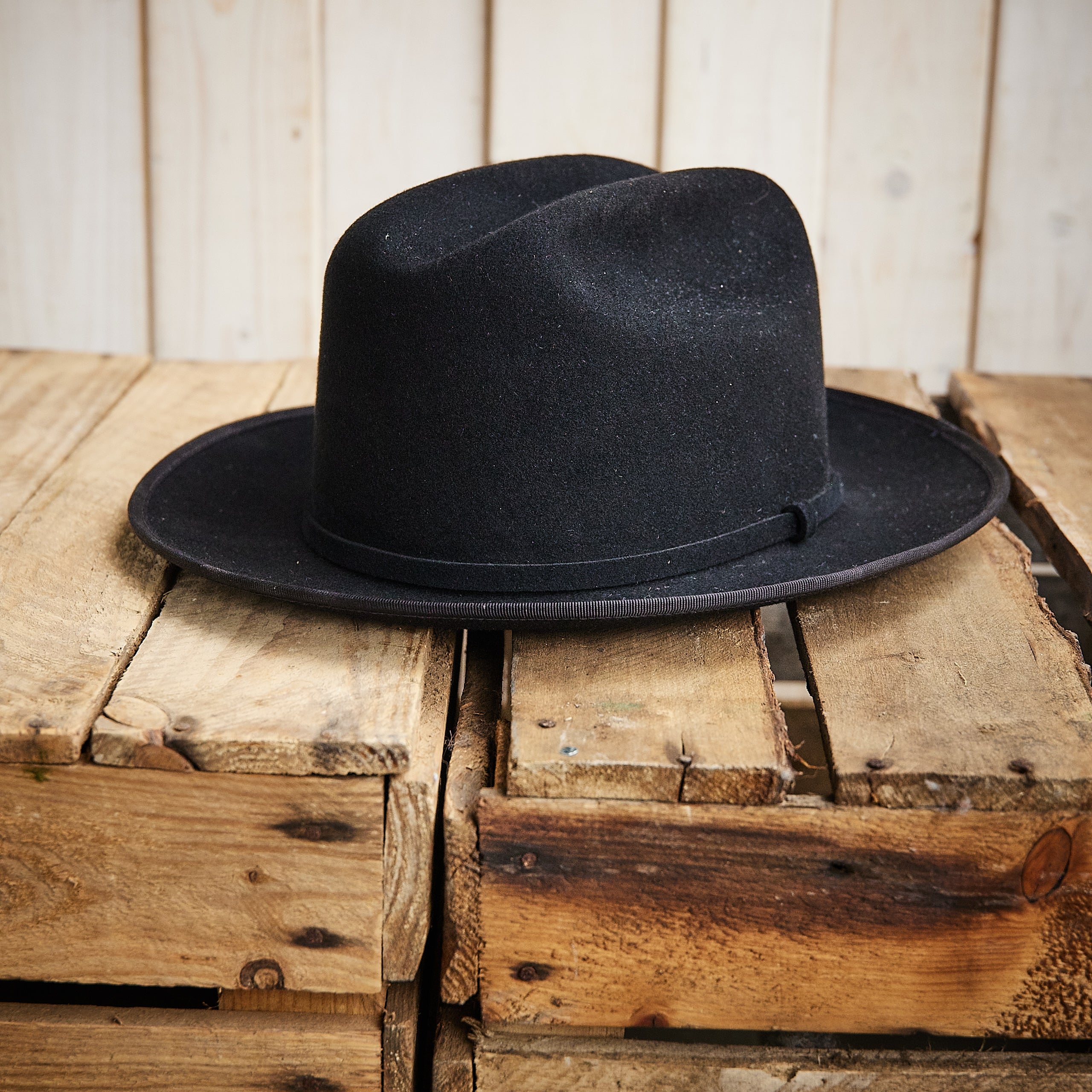 JJ Hats - The Jaxson Western Woolfelt - Black