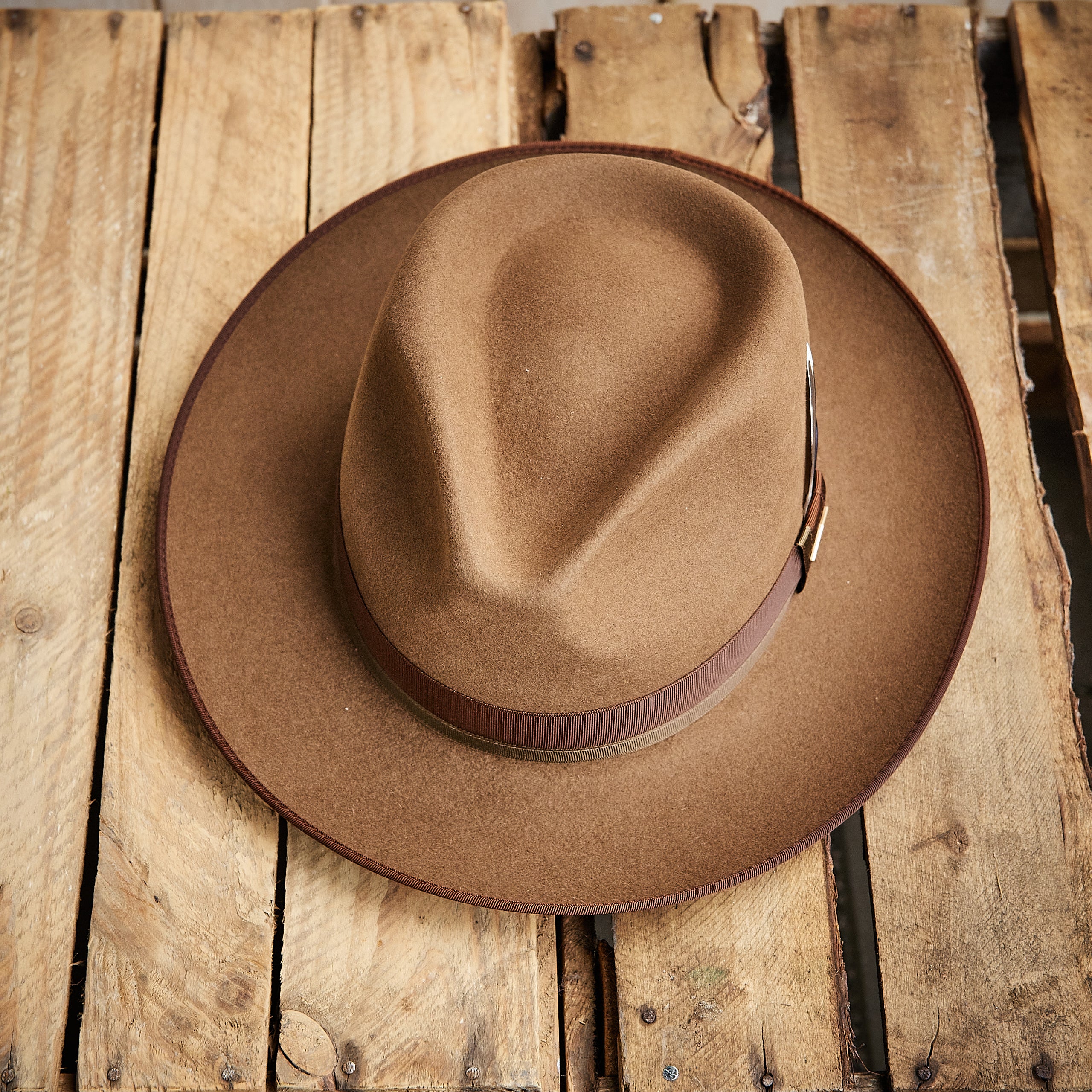 JJ Hats - Fedora Furfelt - Brown