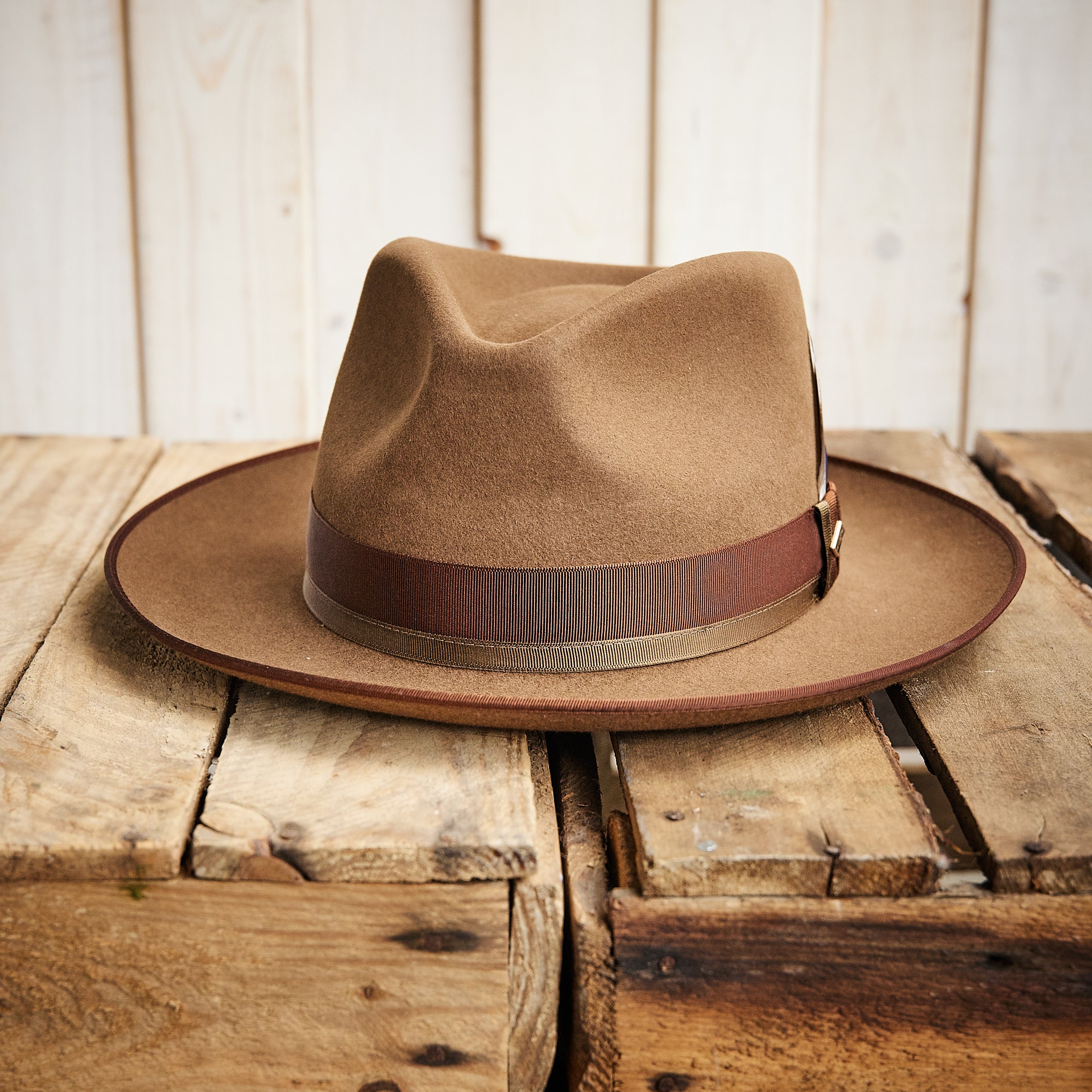 JJ Hats - Fedora Furfelt - Brown