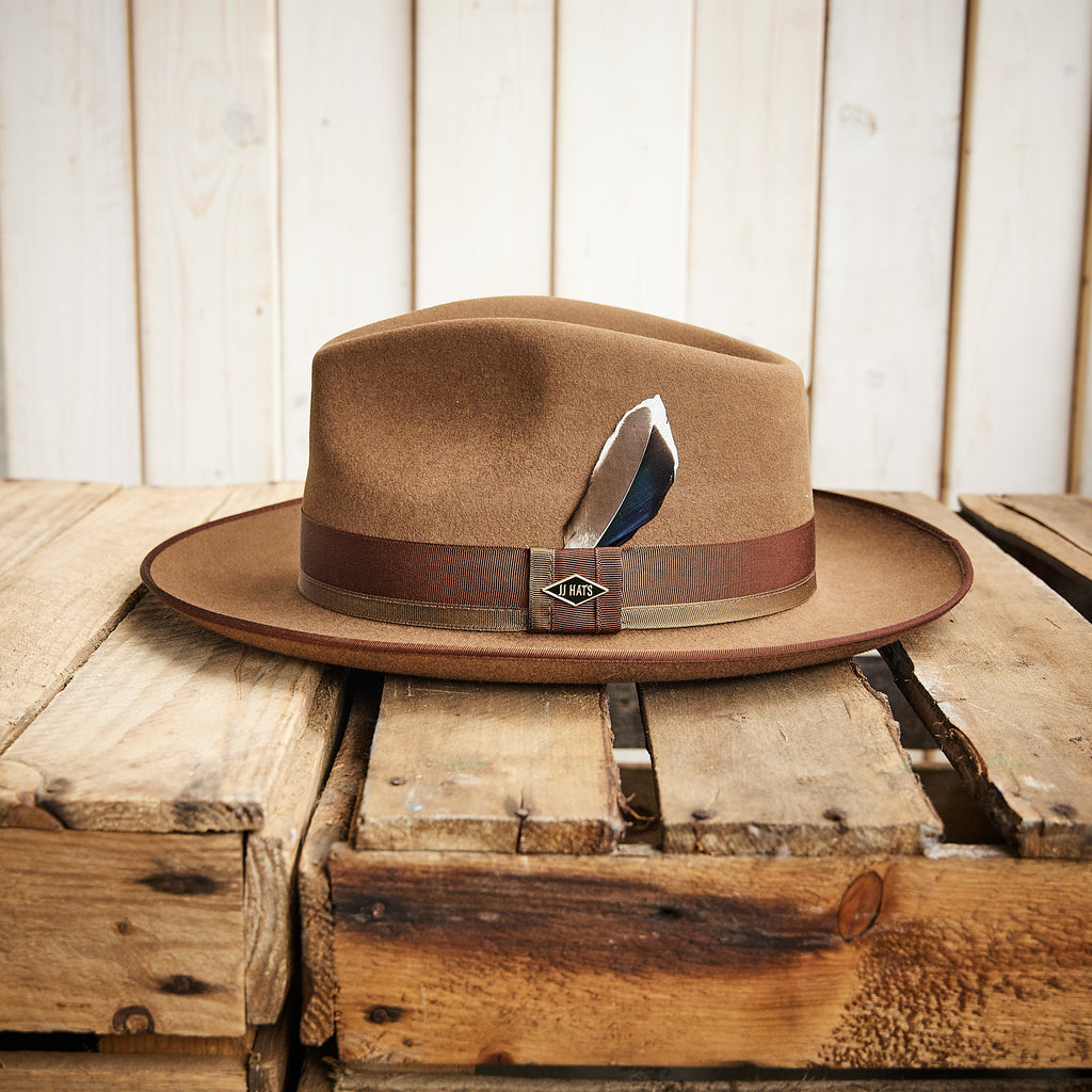 JJ Hats - Fedora Furfelt - Brown