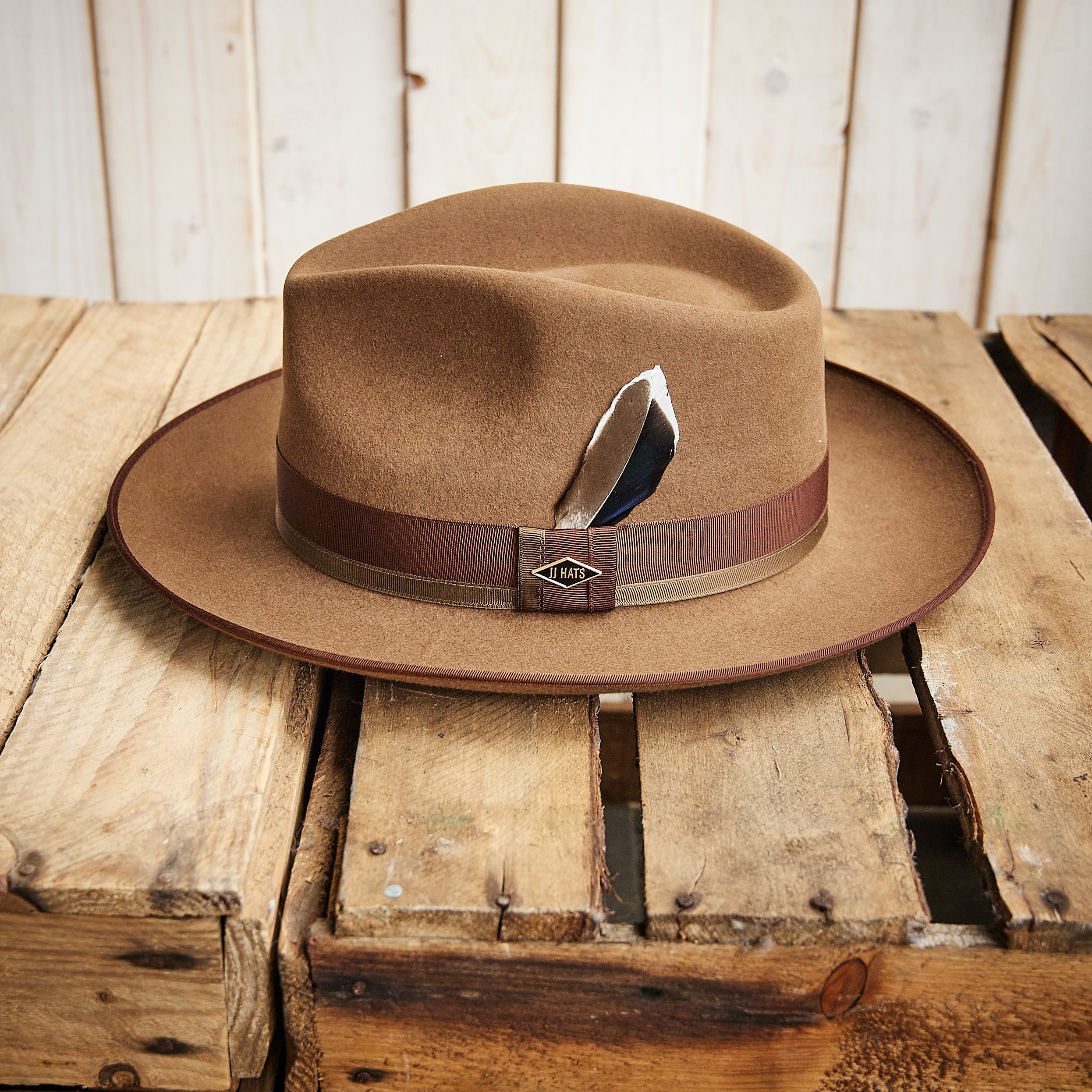 JJ Hats - Fedora Furfelt - Brown