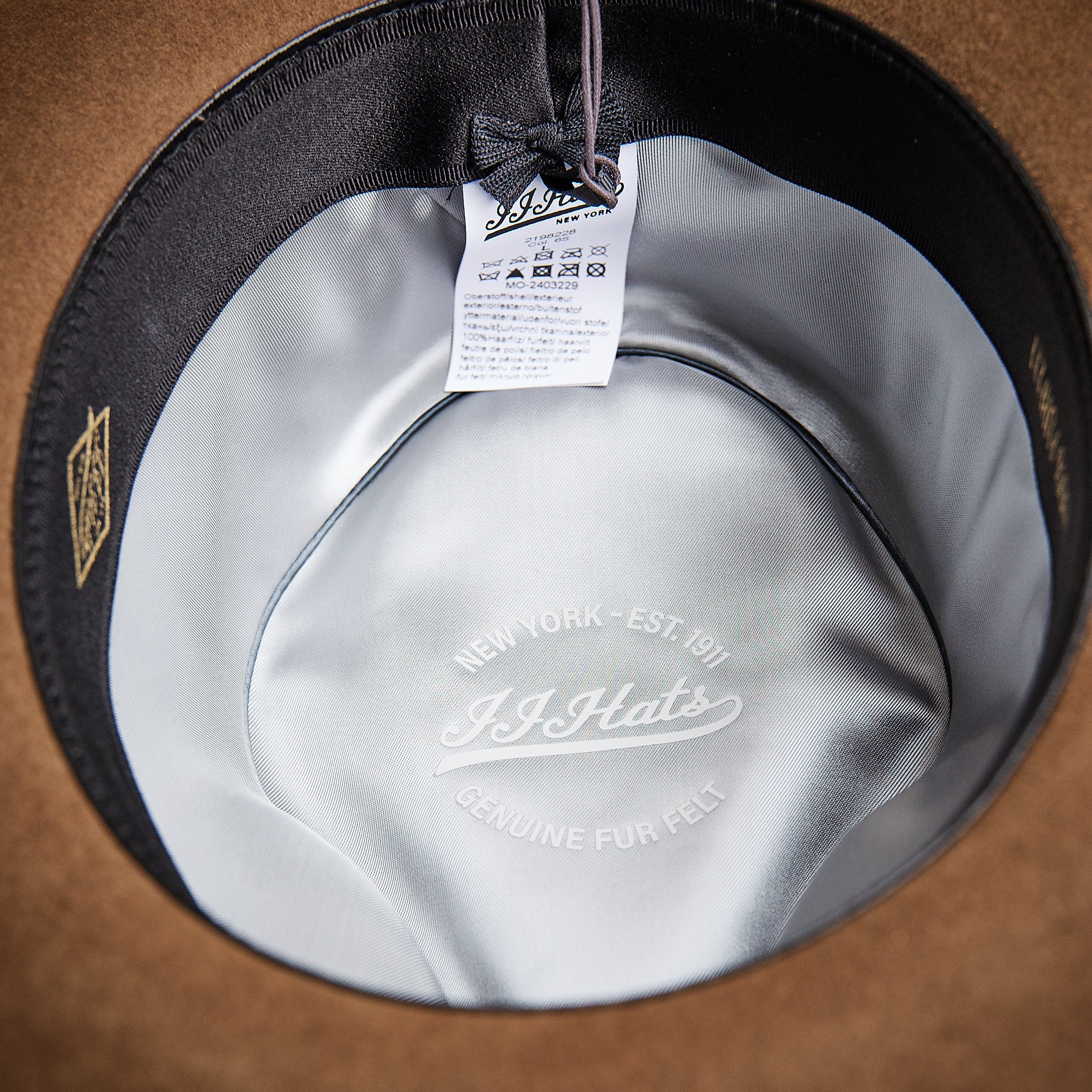 JJ Hats - Fedora Furfelt - Brown