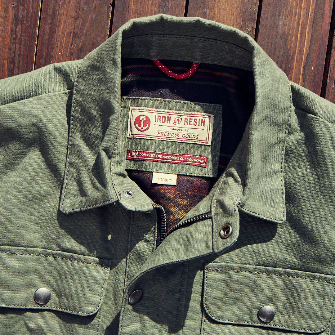 Iron and resin - cruiser jacket - green