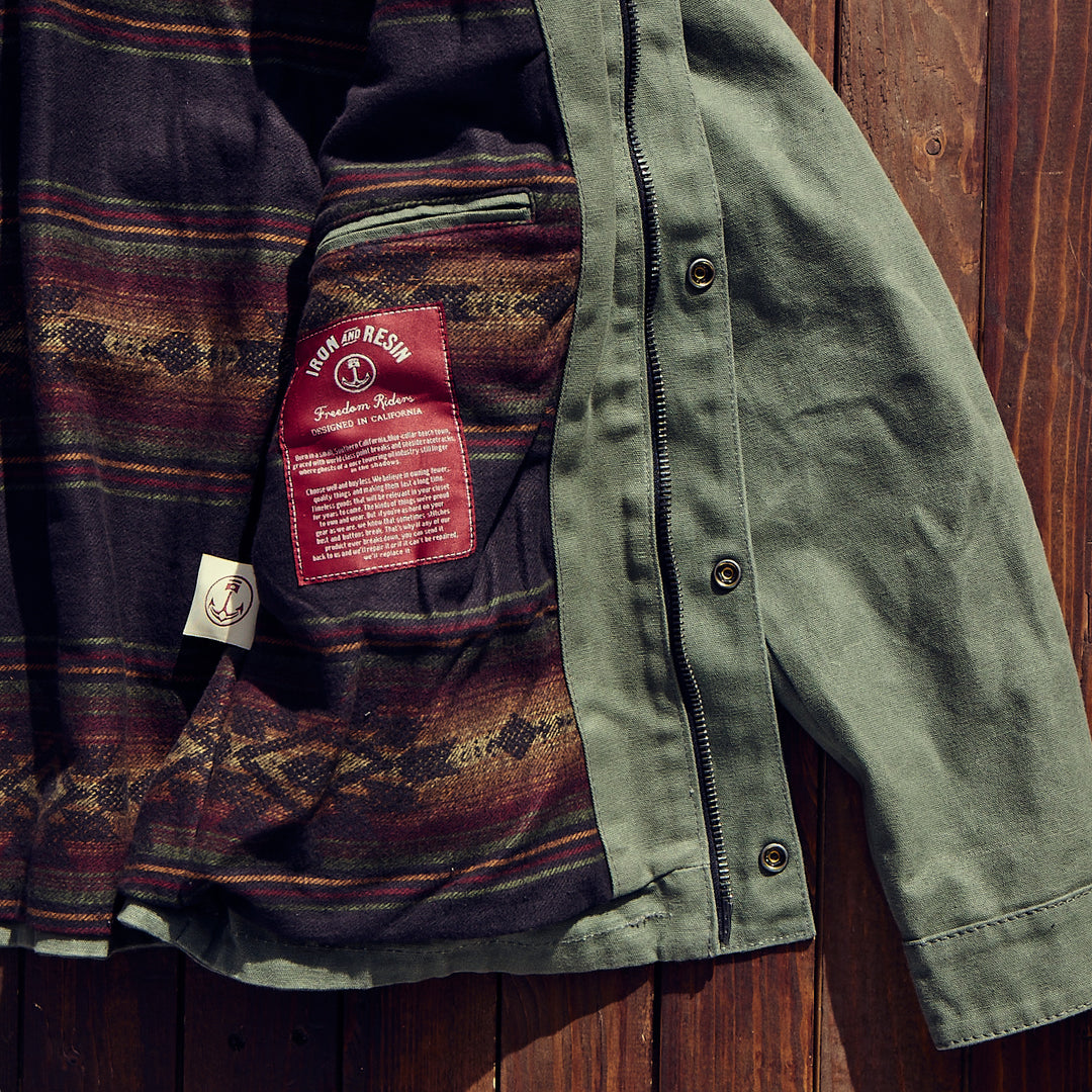 Iron and resin - cruiser jacket - green