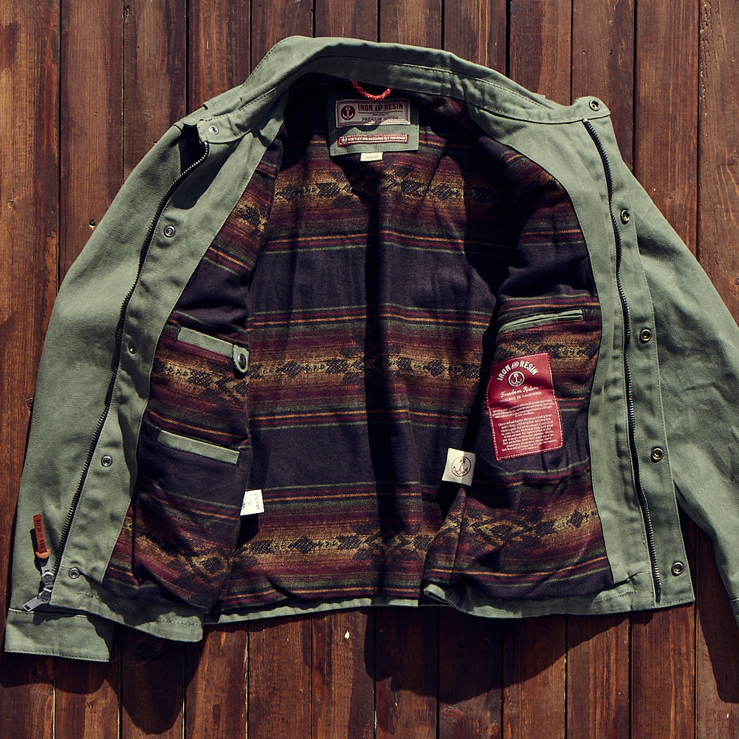 Iron and resin - cruiser jacket - green