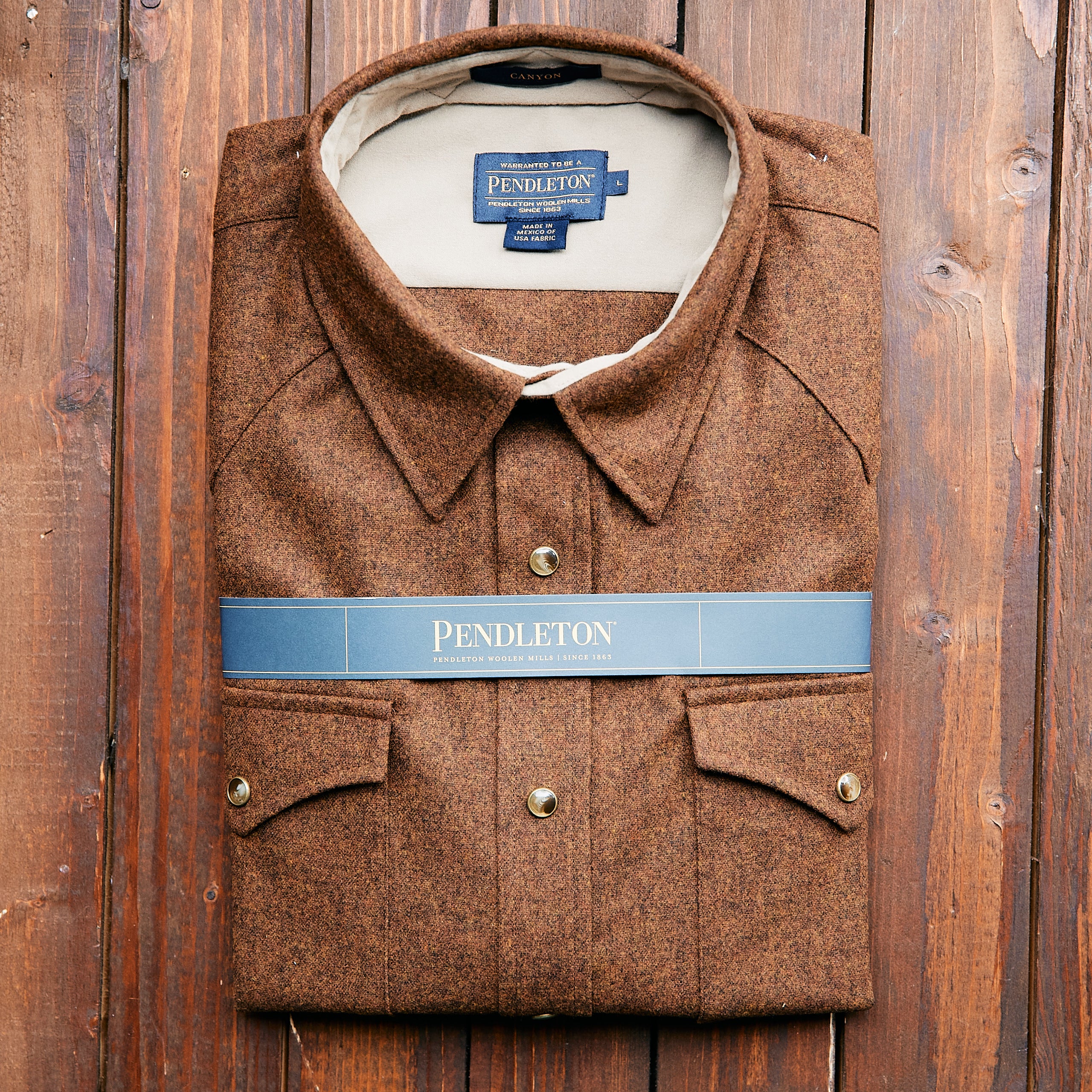 Pendleton USA - Western Canyon  Wool Shirt - RUST