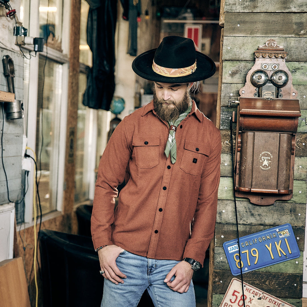 ROARK - NORDSMAN WOOL - RED WINE OVERSHIRT