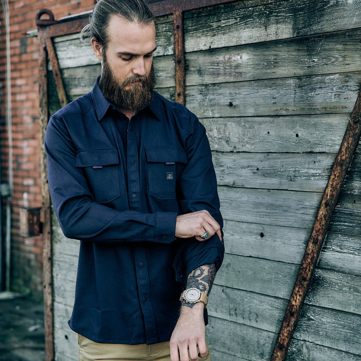 Roark - Diablo Long Sleeve Flannel - Navy