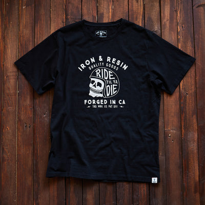 IRON & RESIN - T-shirt -"Skull RTYD"- BLACK