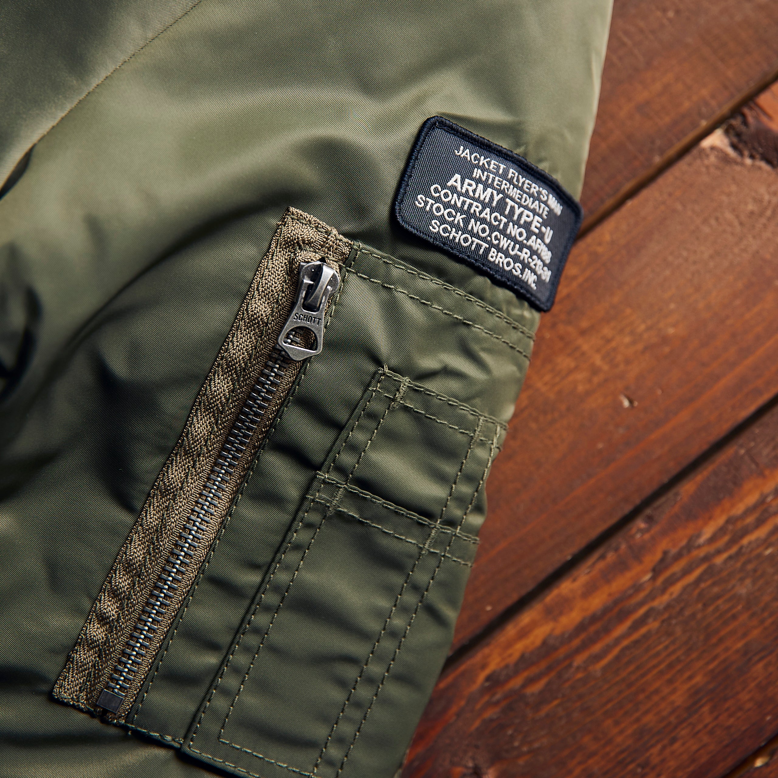 Schott NYC - Flight Jacket - Army Green – Jake's Apparel